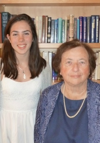 Next Chapter student Samantha with Holocaust survivor Denise