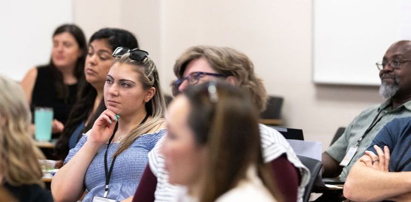 Teachers at a training about inclusive classroom strategies