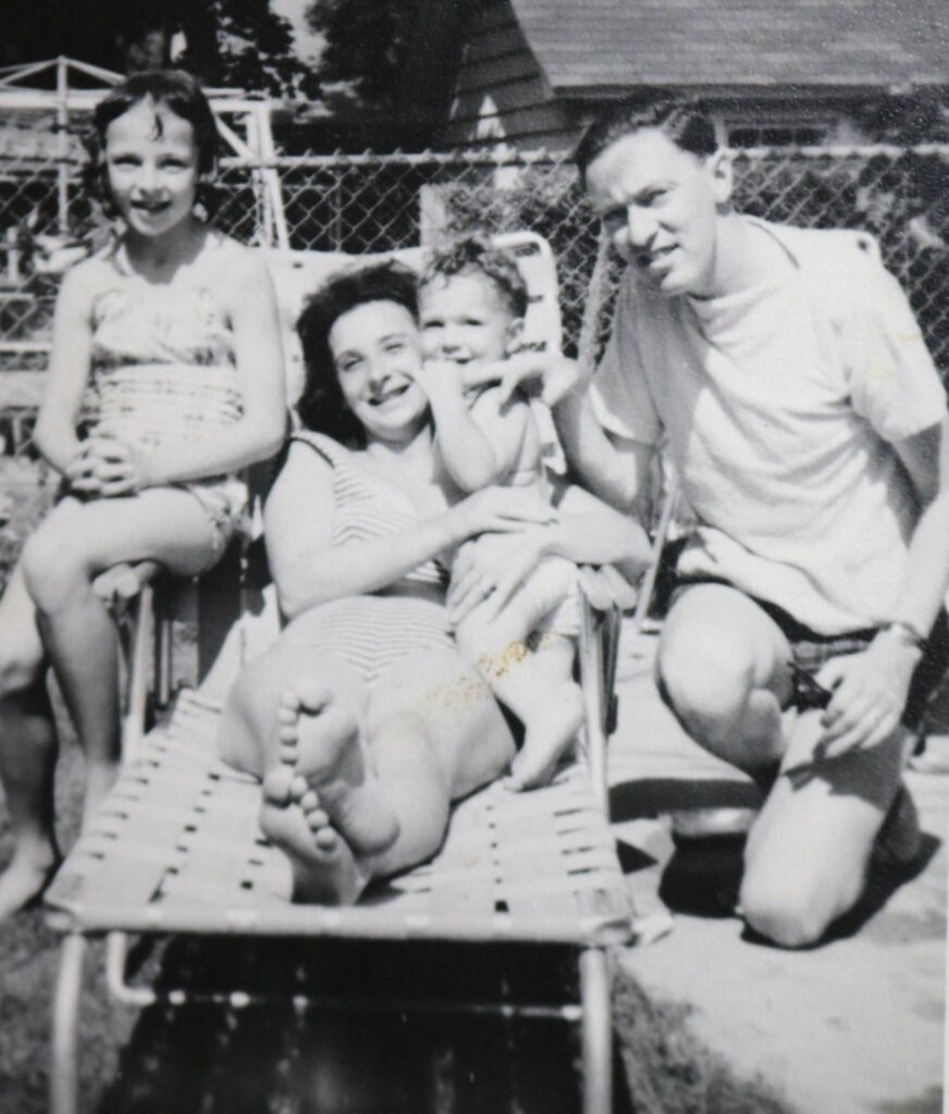 My Oma, Opa, aunt and father in the US, from the Holocaust lesson plan The Köenigsgartens & the Kindertransport: Ilse’s Story of Survival