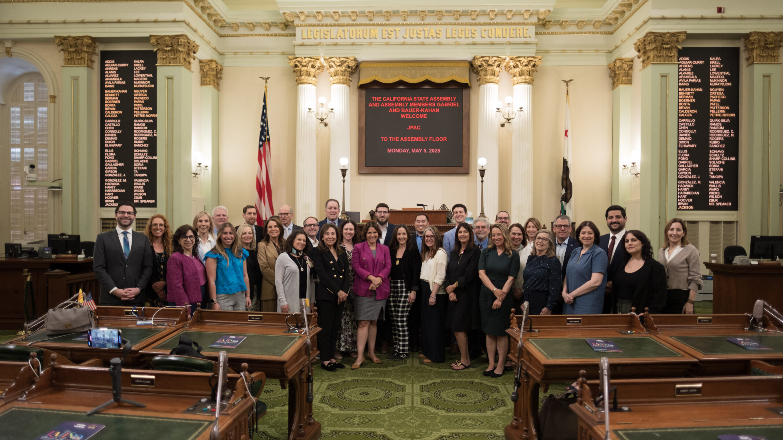 JPAC leadership is welcomed to the assembly floor by assembly members at the JPAC Capitol Summit