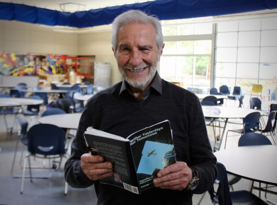 George Elbaum, pictured here with his book titled "Neither Yesterdays nor Tomorrows" - George shared his testimony as part of a training on inclusive classroom strategies