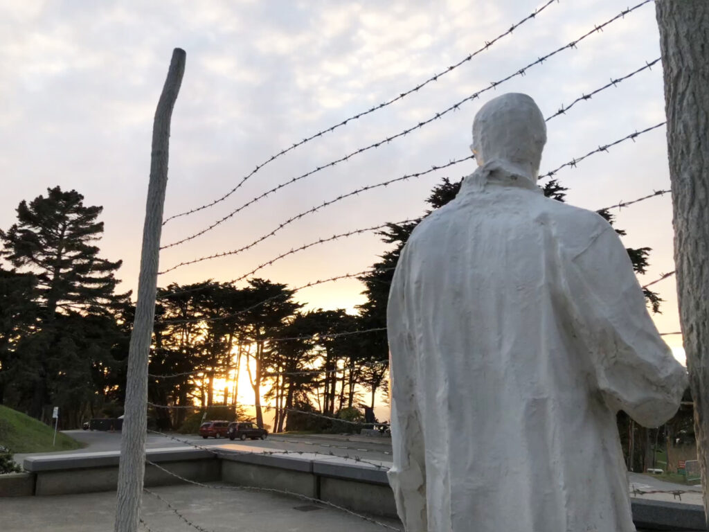 Holocaust memorial in Lincoln Park, SF. Tauba Weiss was instrumental in the creation of this memorial